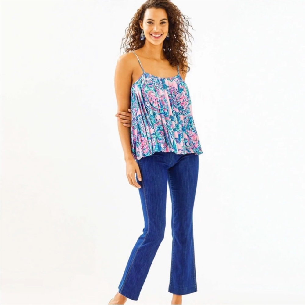 NWOT- Lilly Pulitzer Pleated Swing Tank, size Med - Picture 3 of 6